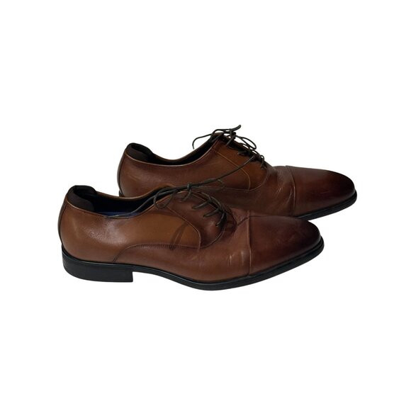 Kenneth Cole Reaction Edge Flex Oxford Shoes Men’s 9.5 Brown Leather - Picture 4 of 9